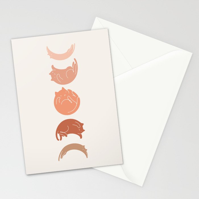 Cat Landscape 142: Cat Moon Stationery Card Gallery Image 2
