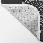 Flower of life on black Bath Mat Gallery Image 2