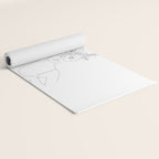 Minimal Line Art Woman with Flowers II Yoga Mat Gallery Image 2