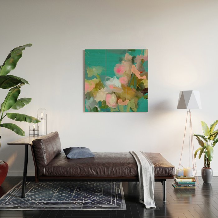floral abstract 1 22 Wood Wall Art Gallery Image 2