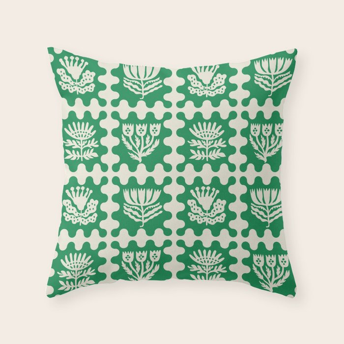 FOLKFLOWER FOREST Throw Pillow Gallery Image 6