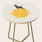 Good Meowâing 9 yoga warrior II Side Table Gallery Image 2