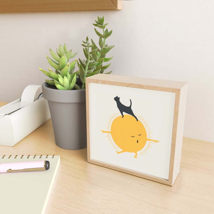 Good Meowâing 9 yoga warrior II Mini Art Print Gallery Image 2
