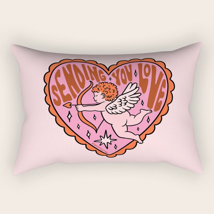 Sending You Love Cupid Rectangular Pillow Gallery Image 2