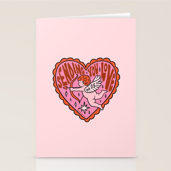 Sending You Love Cupid Stationery Card Gallery Image 2