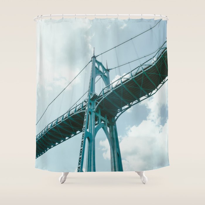 St. Johns Bridge Shower Curtain Gallery Image 1