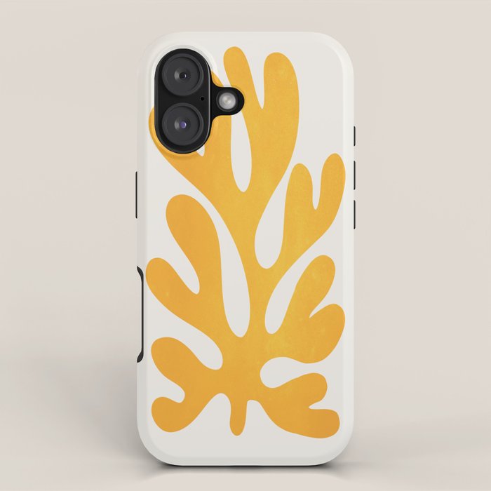 Canary Leaf: Matisse Color Paper Cutouts 04 iPhone Case Gallery Image 1