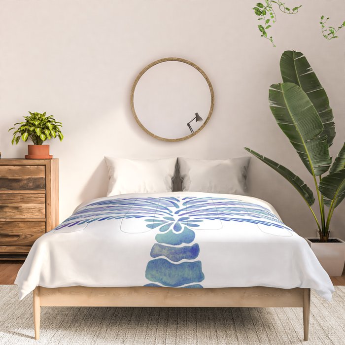 Palm Tree - Navy Palette Comforter Gallery Image 3