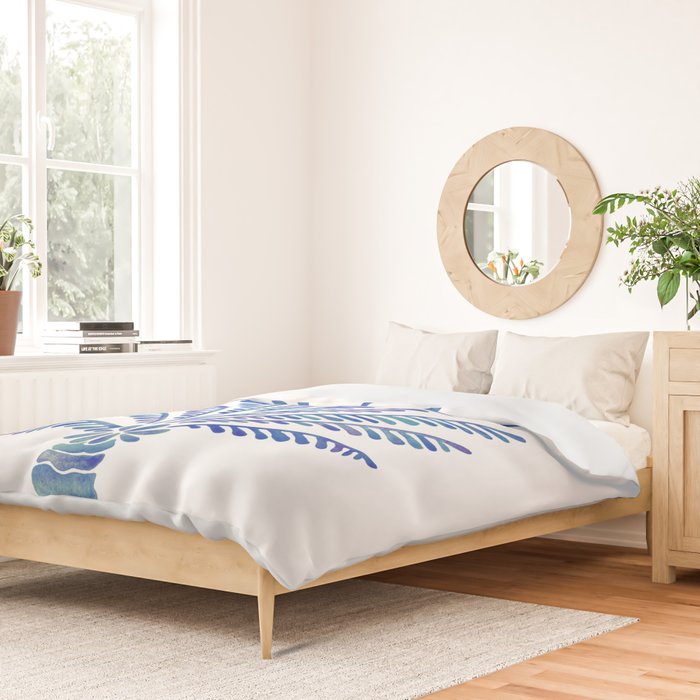 Palm Tree - Navy Palette Duvet Cover Gallery Image 2