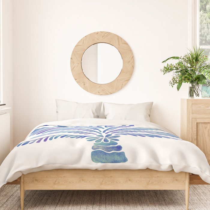 Palm Tree - Navy Palette Duvet Cover Gallery Image 3