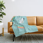 Skateboarding cloud Throw Blanket Gallery Image 1