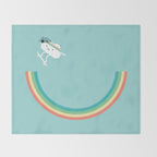 Skateboarding cloud Throw Blanket Gallery Image 2
