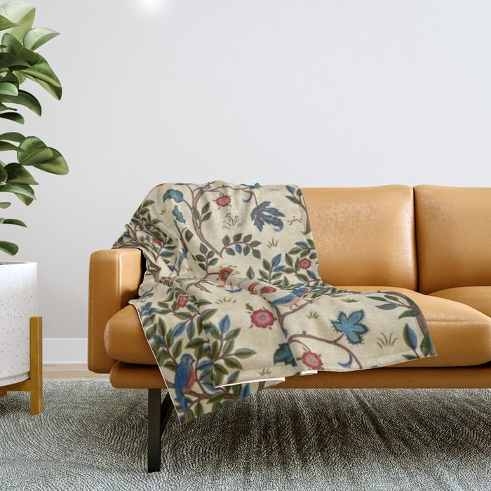 William Morris Kelmscott Tree Throw Blanket Gallery Image 1