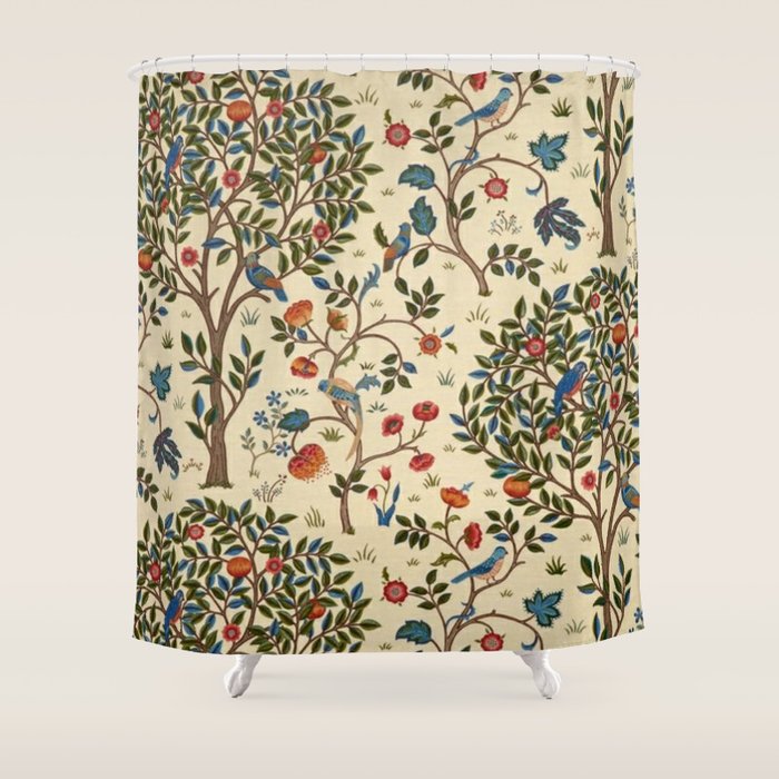 William Morris Kelmscott Tree Shower Curtain Gallery Image 1