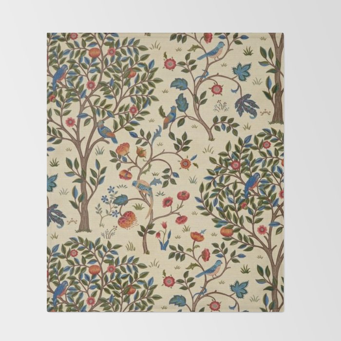 William Morris Kelmscott Tree Throw Blanket Gallery Image 2