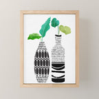 Tribal Vases II with Tropical Greenery Mini Art Print Gallery Image 1