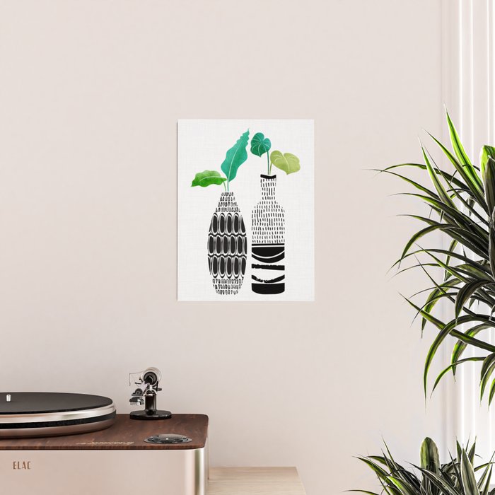Tribal Vases II with Tropical Greenery Poster Gallery Image 2