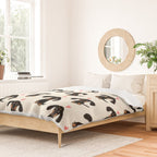Dachshund Love | Cute Longhaired Black and Tan Wiener Dog Duvet Cover Gallery Image 2