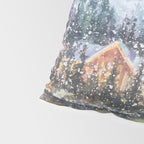 Enchanting Snowy Log Cabin Alpine Lake Pillow Sham Gallery Image 4