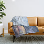 Enchanting Snowy Log Cabin Alpine Lake Throw Blanket Gallery Image 1