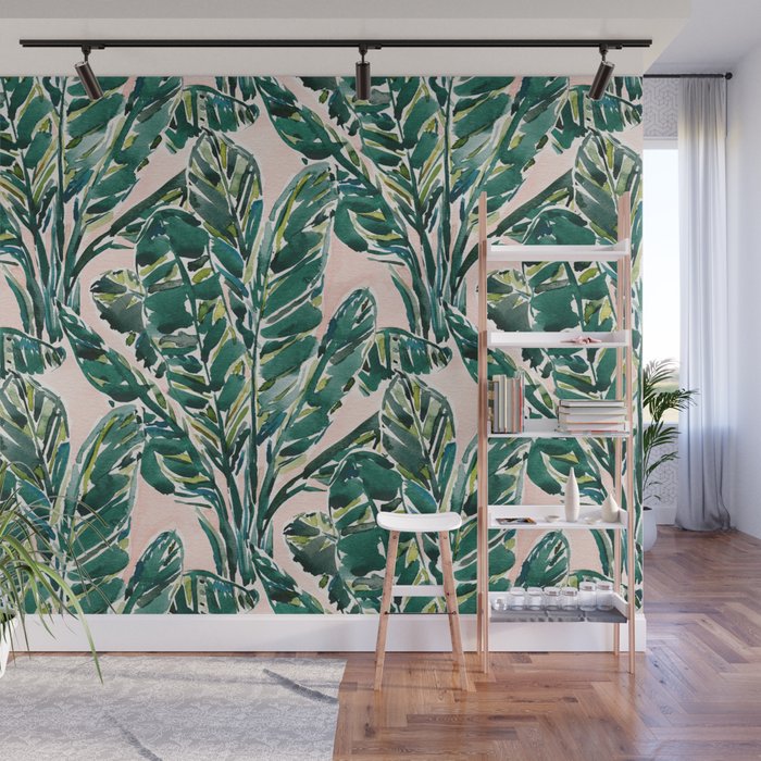 BIG FEELINGS Banana Leaf Tropical Wall Mural Gallery Image 1