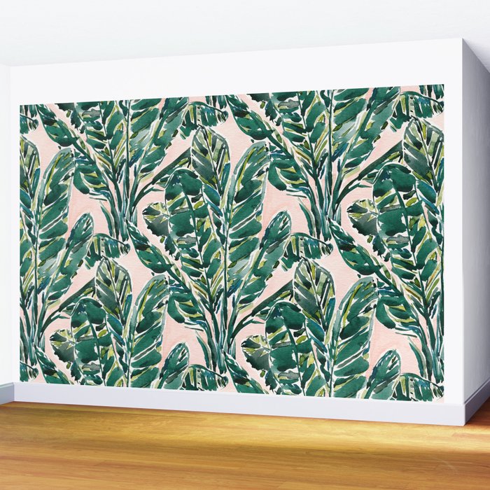 BIG FEELINGS Banana Leaf Tropical Wall Mural Gallery Image 2