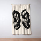 Interwoven Lines Abstract Art 2 Window Curtain Gallery Image 3