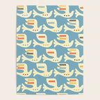 Festive Birds Blue Poster Gallery Image 4