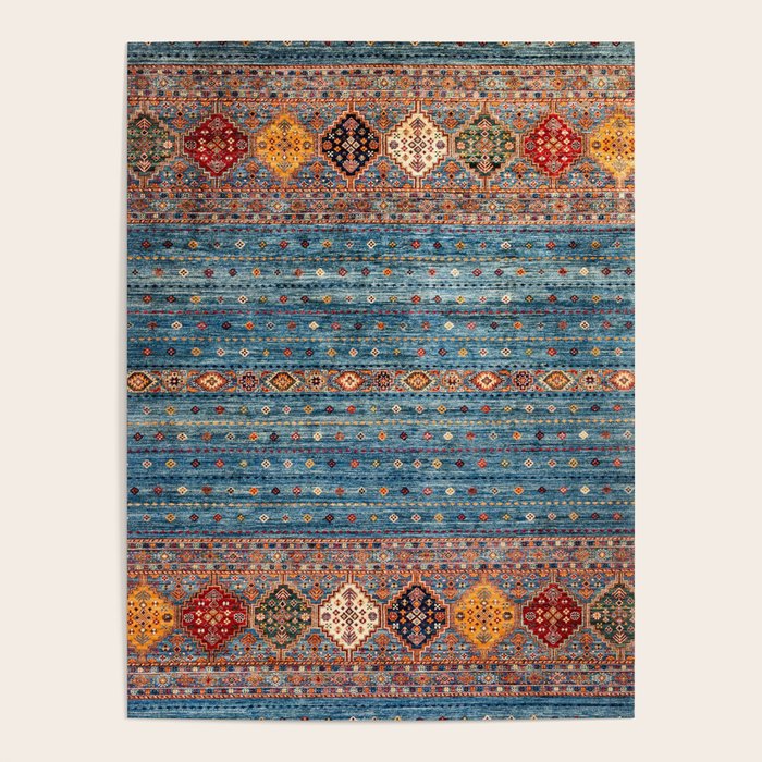Traditional Vintage Moroccan Carpet Poster Gallery Image 1