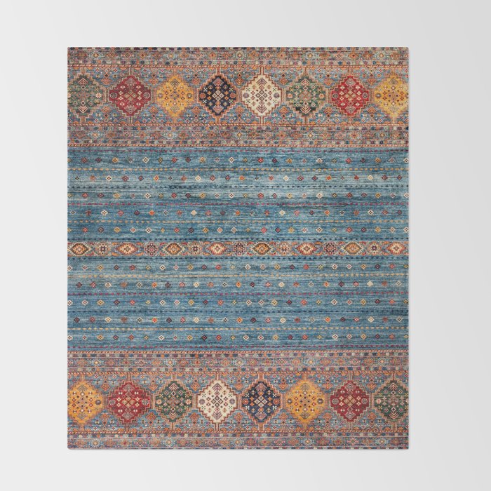 Traditional Vintage Moroccan Carpet Throw Blanket Gallery Image 2