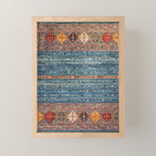 Traditional Vintage Moroccan Carpet Mini Art Print Gallery Image 1