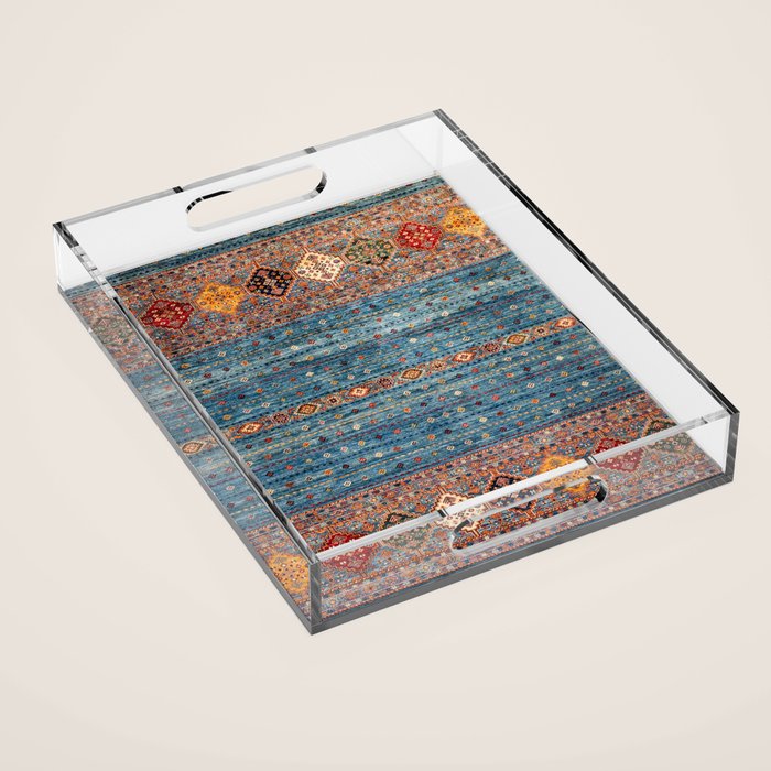 Traditional Vintage Moroccan Carpet Acrylic Tray Gallery Image 1