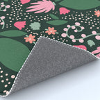 Flowers pattern in pink and green Rug Gallery Image 4