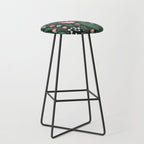 Flowers pattern in pink and green Stool Gallery Image 1