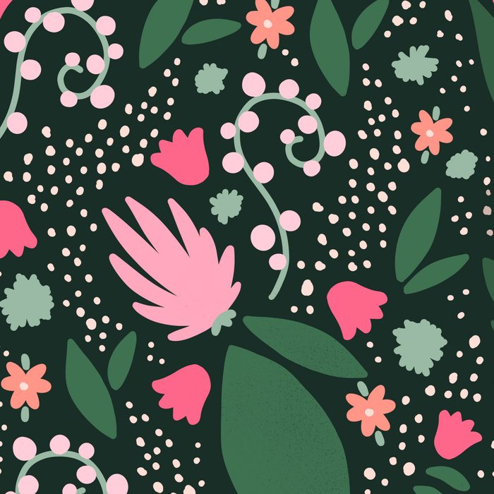 Flowers pattern in pink and green Coffee Mug Gallery Image 2