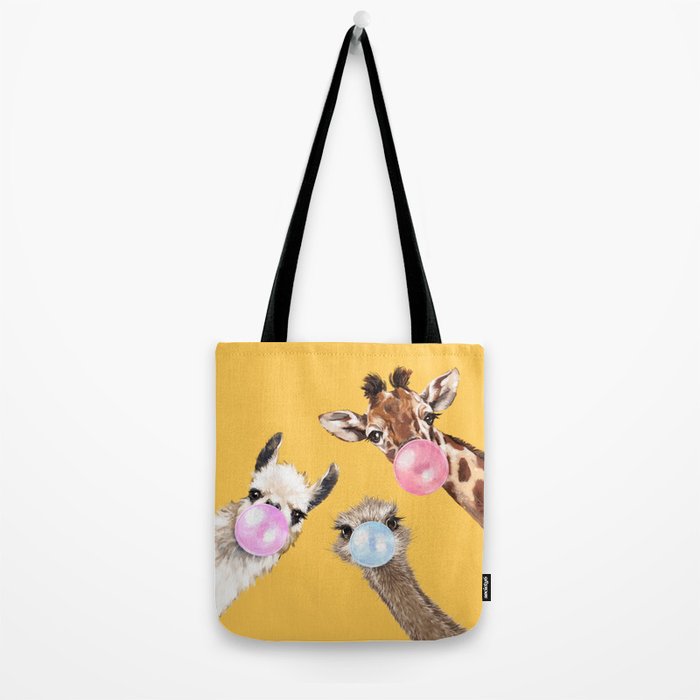 Bubble Gum Gang in Yellow Tote Bag Gallery Image 2