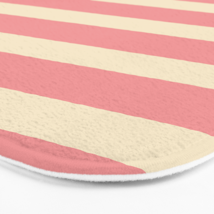 Simple Stripes Pattern - Pink  Bath Mat Gallery Image 3