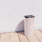 Modern ivory blush pink girly cheetah animal print pattern Travel Mug Gallery Image 4