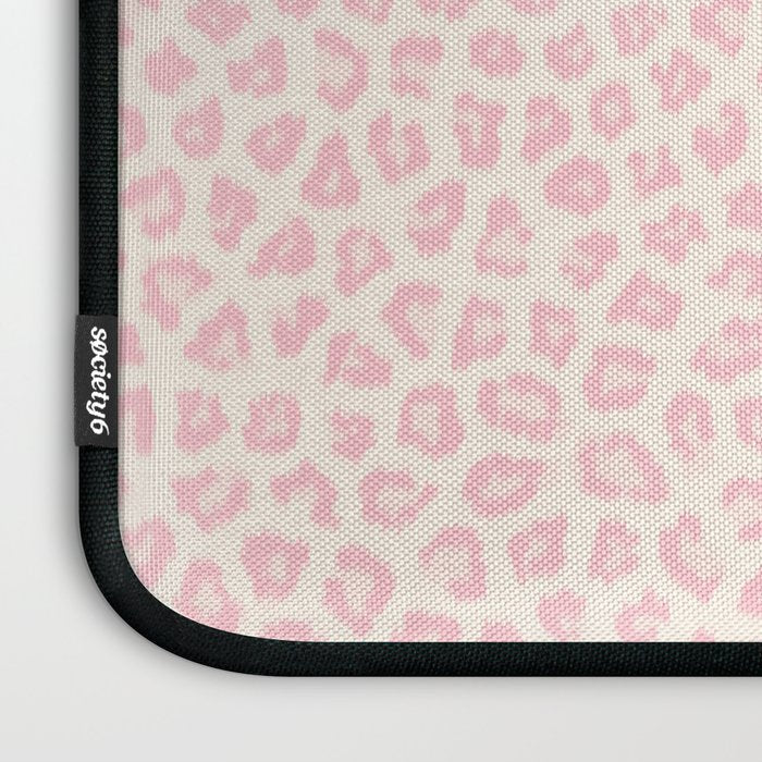 Modern ivory blush pink girly cheetah animal print pattern Laptop Sleeve Gallery Image 3