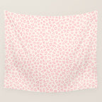 Modern ivory blush pink girly cheetah animal print pattern Wall Tapestry Gallery Image 4
