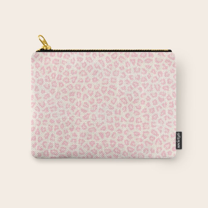 Modern ivory blush pink girly cheetah animal print pattern Carry All Pouch Gallery Image 1