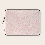 Modern ivory blush pink girly cheetah animal print pattern Laptop Sleeve Gallery Image 1