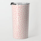 Modern ivory blush pink girly cheetah animal print pattern Travel Mug Gallery Image 3