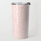 Modern ivory blush pink girly cheetah animal print pattern Travel Mug Gallery Image 2