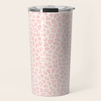 Modern ivory blush pink girly cheetah animal print pattern Travel Mug Gallery Image 1
