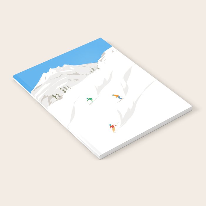 Snowy Mountain Skiers Notebook Gallery Image 2