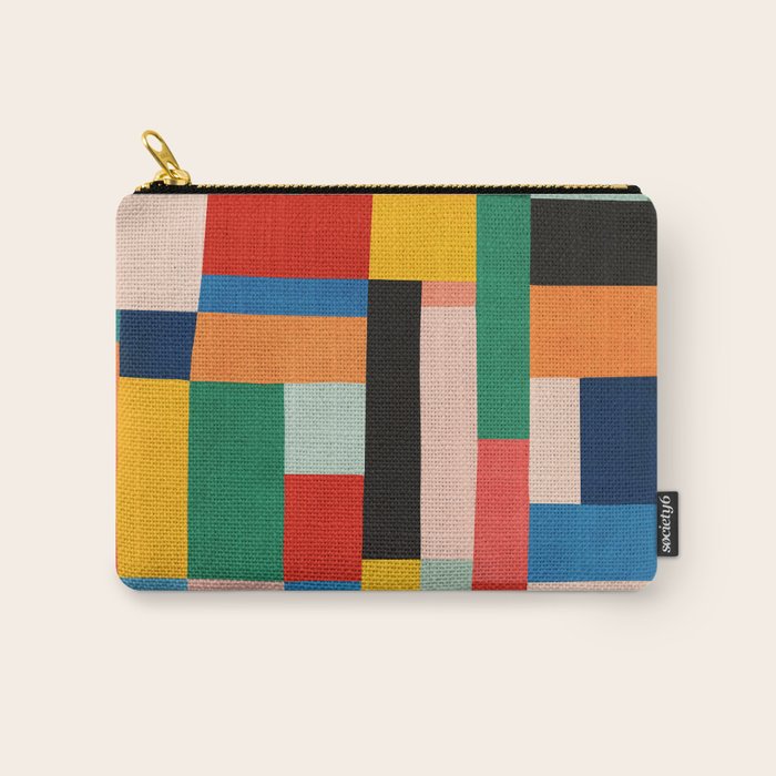 MidCentury Modern Colorful Geometric Artwork Carry All Pouch Gallery Image 1