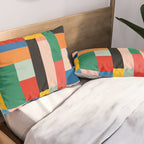 MidCentury Modern Colorful Geometric Artwork Pillow Sham Gallery Image 2