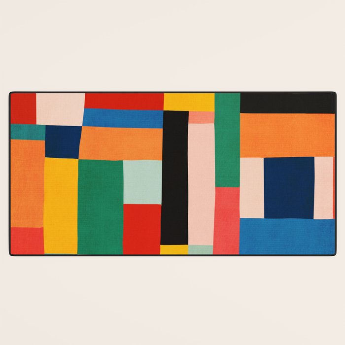 MidCentury Modern Colorful Geometric Artwork Desk Mat Gallery Image 3