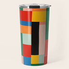 MidCentury Modern Colorful Geometric Artwork Travel Mug Gallery Image 1